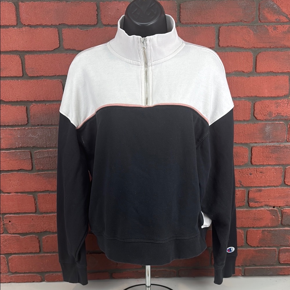 Champion Sweatshirt Mens Medium Quarter Zip